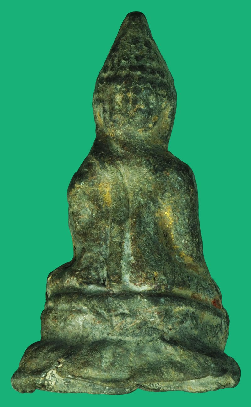 ขายแล้ว*37488 พระรัตนะแก้บน เนื้อชินตะกั่ว ลงรักปิดทอง สนิมแดง 13