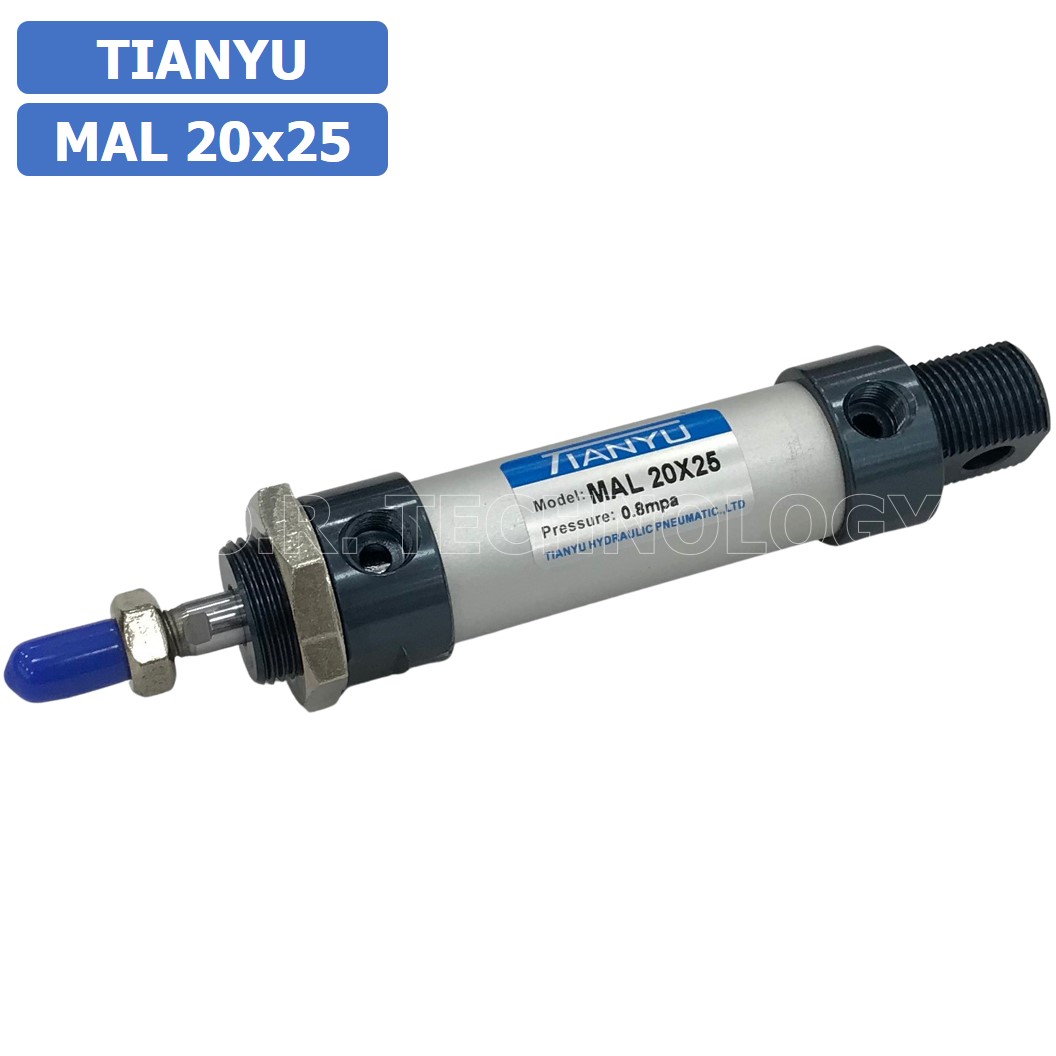 (1ชิ้น) กระบอกลม ขนาดเล็ก รุ่น MAL 20x25 (Mini Air Cylinder Series) Pneumatic Cylinder กระบอกลมนิวเมติก