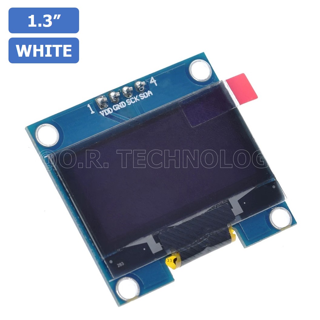 (1ชิ้น) AA420 หน้าจอ จอแสดงผล ขนาด 1.3 นิ้ว 1.3" Inch I2C IIC OLED LCD Module 4pin (with VCC GND), White สีขาว