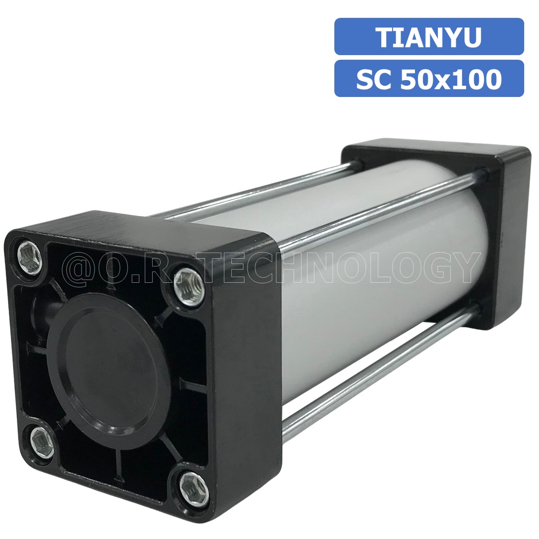 (1ชิ้น) SC 50x100 กระบอกลม รุ่นมาตรฐาน กระบอกลม 4 เสา Standard Cylinder Air Pneumatic แบบสี่เสา