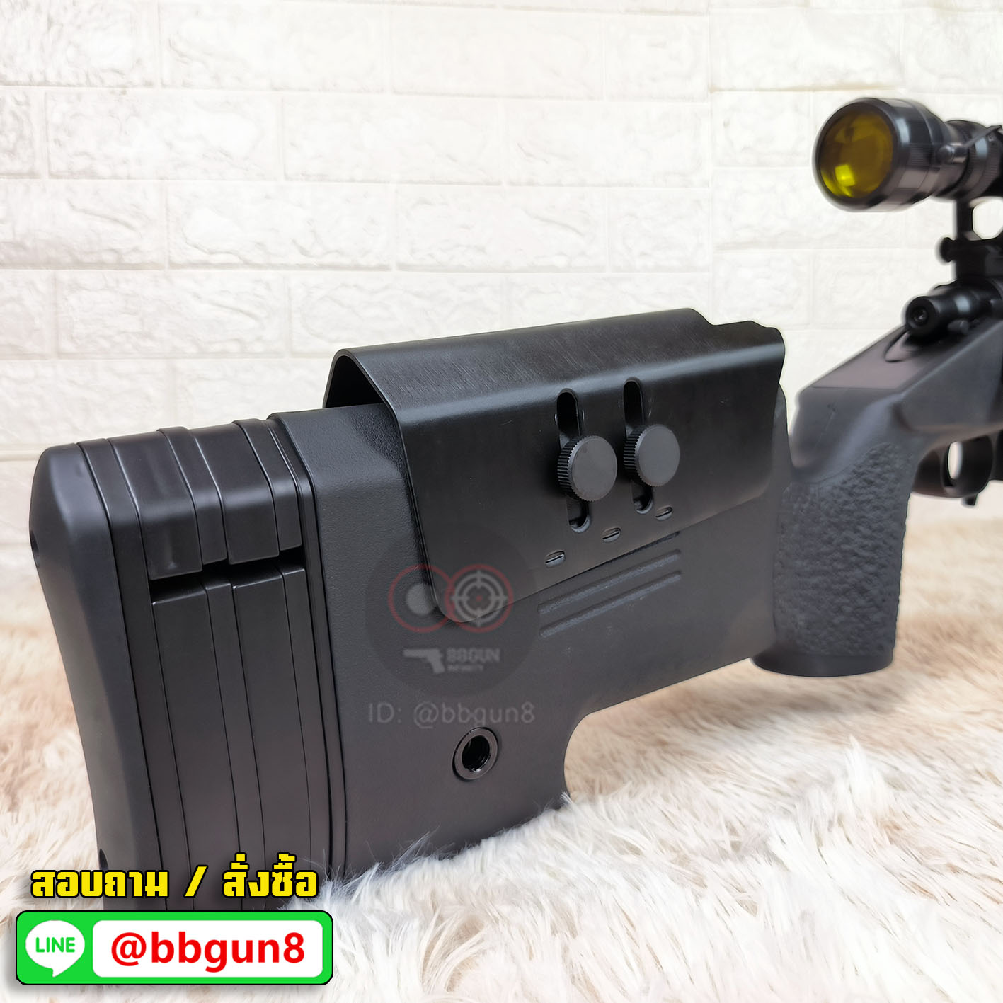 CYMA CM.700A M40A5 สีดำ สไนเปอร์ บีบีกัน (พร้อมอุปกรณ์ กล้องสโคป ขาทราย สปีดโหลดเดอร์ แส้ทำความสะอาด กระสุน)