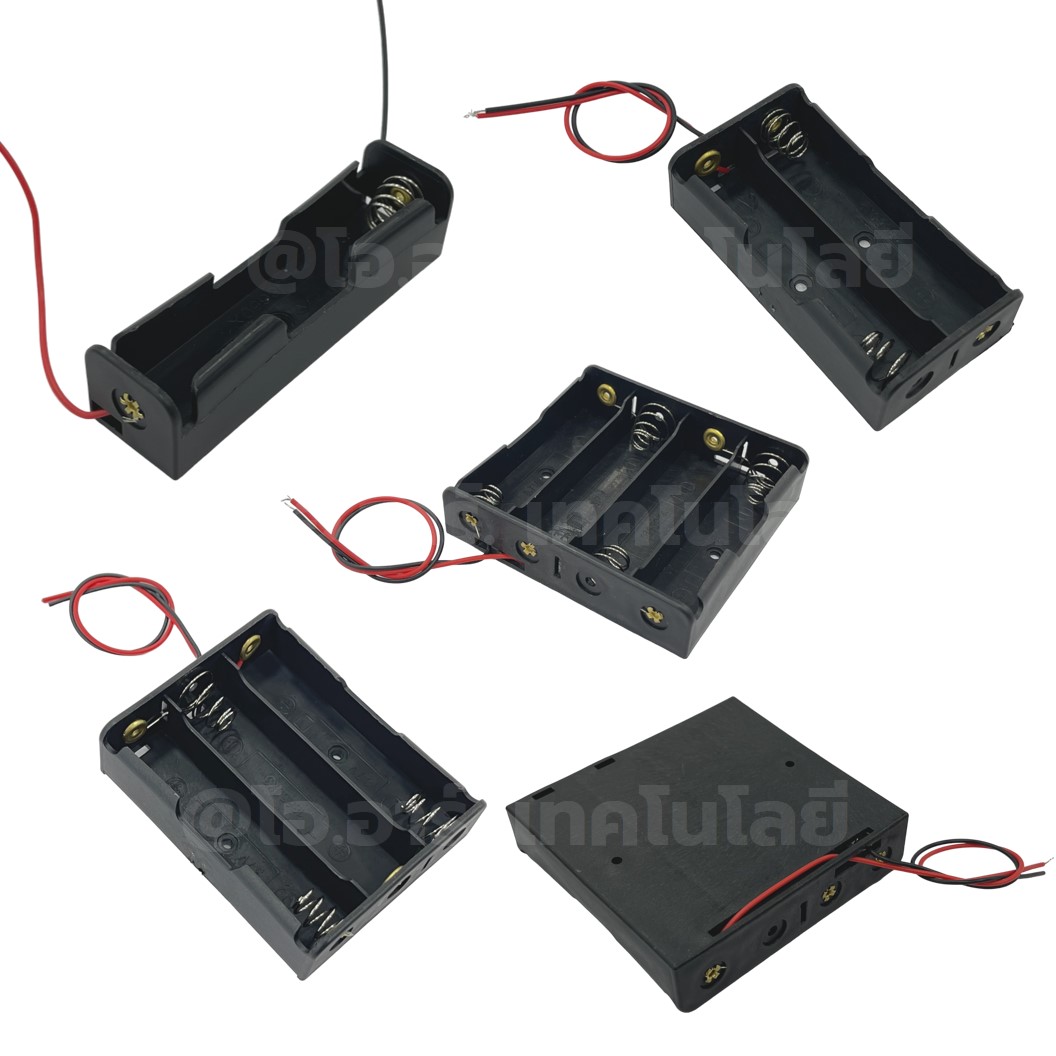 BH-18650 รางถ่าน 18650 1/2/3/4ก้อน 1S/2S/3S/4S แบตเตอรี่ลิเธียม แบบอนุกรม/แบบขนาน Battery Holder Case รังถ่าน DIY Lithium Battery Box