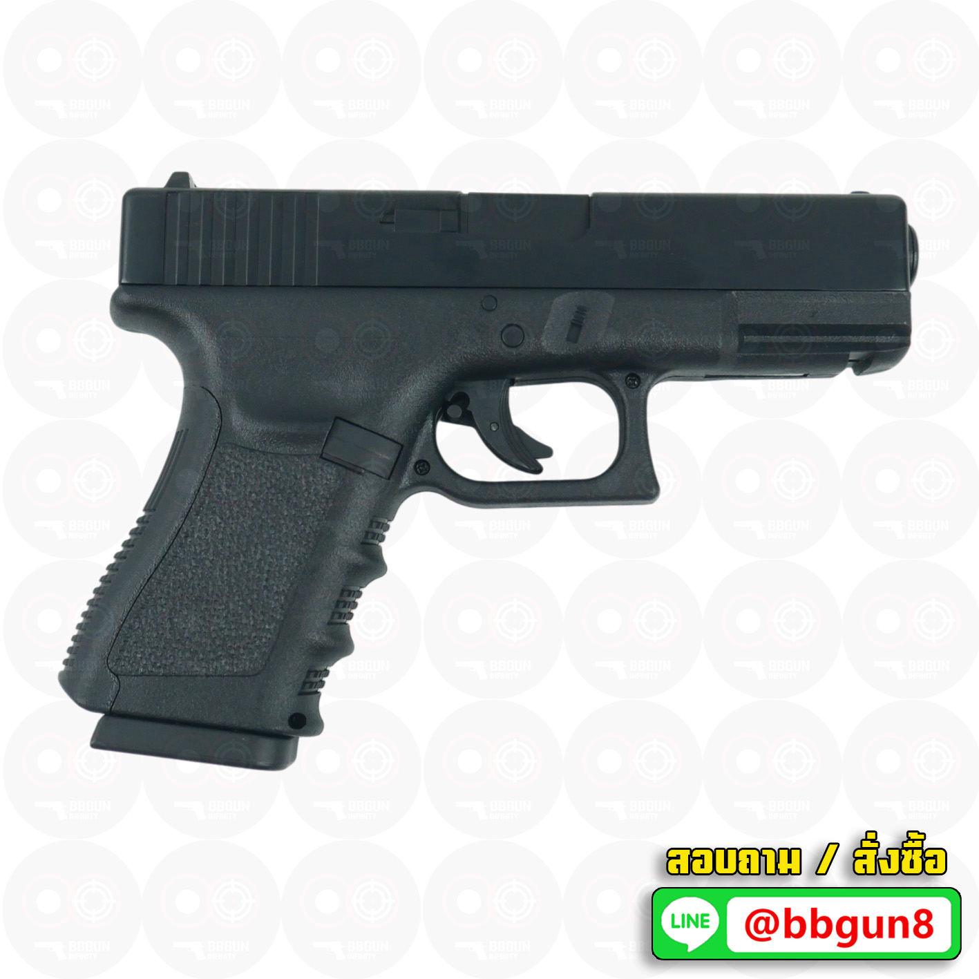 BB GUN ระบบแก๊ส Co2 WINGUN Classical Gun Glock 19 Non-Blowback สไลด์เป็นแบบ Fixed (แรงที่สุดในปืนบีบีกัน)
