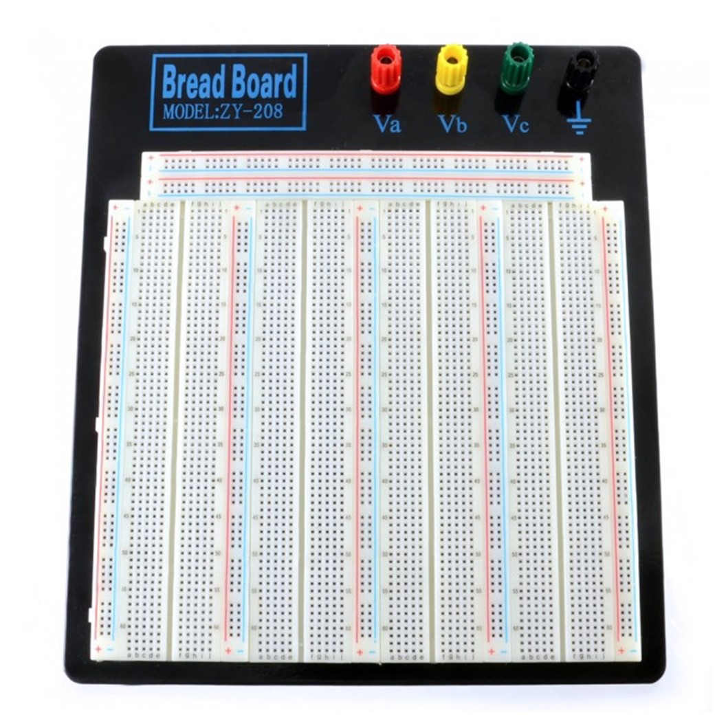 (1ชิ้น) AA074 บอร์ดทดลอง โฟโต้บอร์ด ขนาด 3220 ช่อง ZY-208 3220pts Soldless Breadboard Solderless Breadboard (by 4pcs 830pts MB-102)