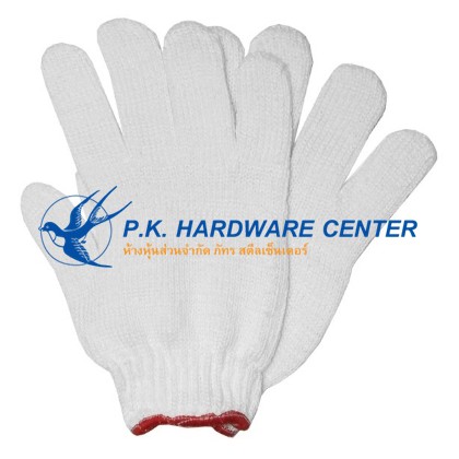 ถุงมือผ้า ขอบเหลือง แดง เขียว สีเทา 1 ห่อ / 10 โหล(ราคารวมแวท) ถุงมือทอผ้าฝ้าย สำหรับทำสวน ทำเกษตร งานช่าง