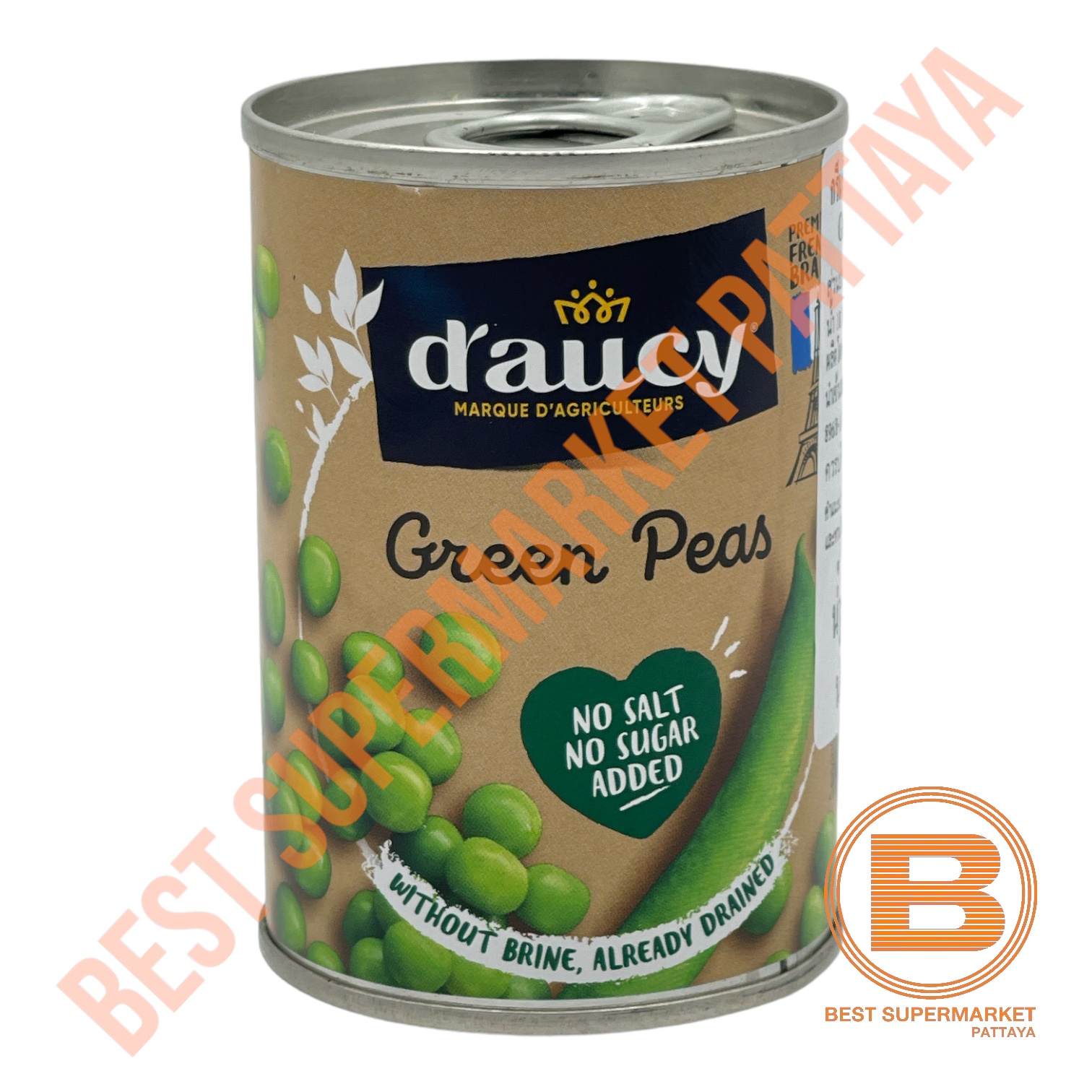 ดอร์ซี เมล็ดถั่วลันเตาในน้ำ 110 กรัม Daucy Green Peas 110 g.
