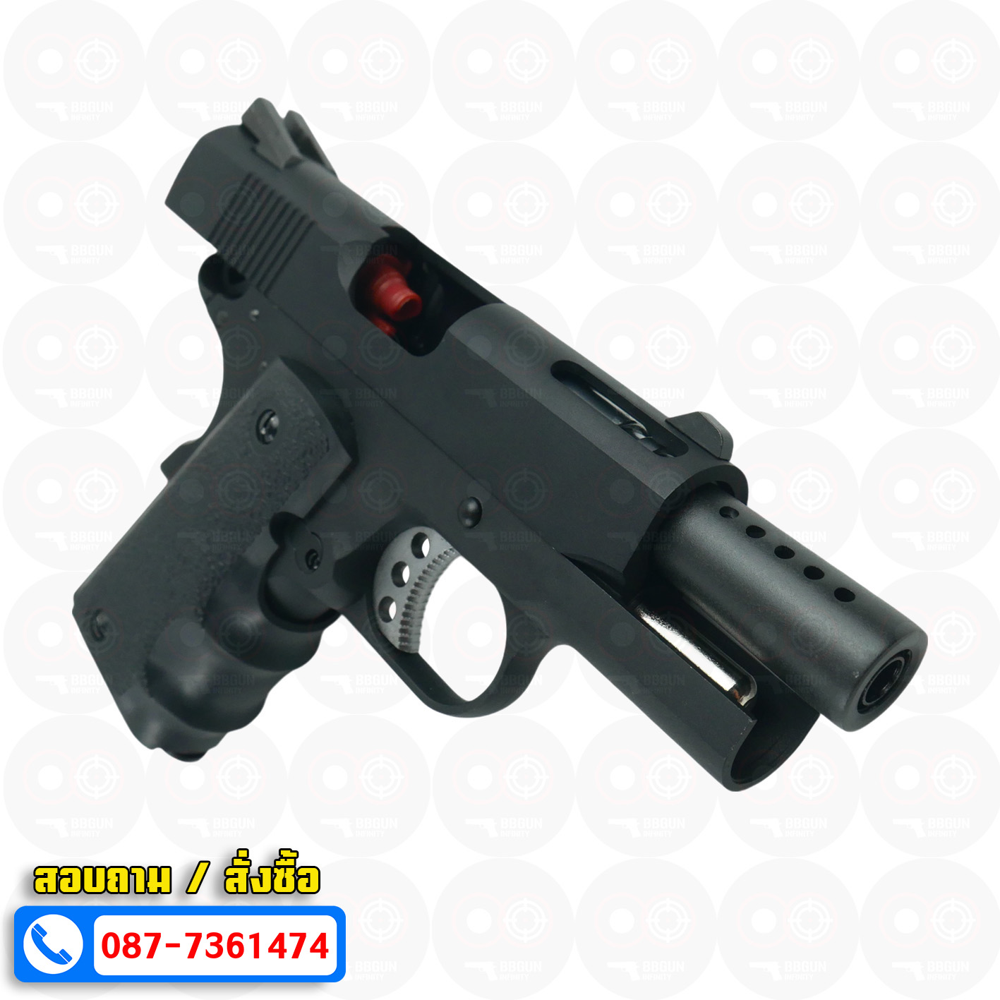 บีบีกันอัดแก๊ส ยักษ์แคระ AW (NE1002) Springfield V10 Ultra Compact (Black) BB GUN