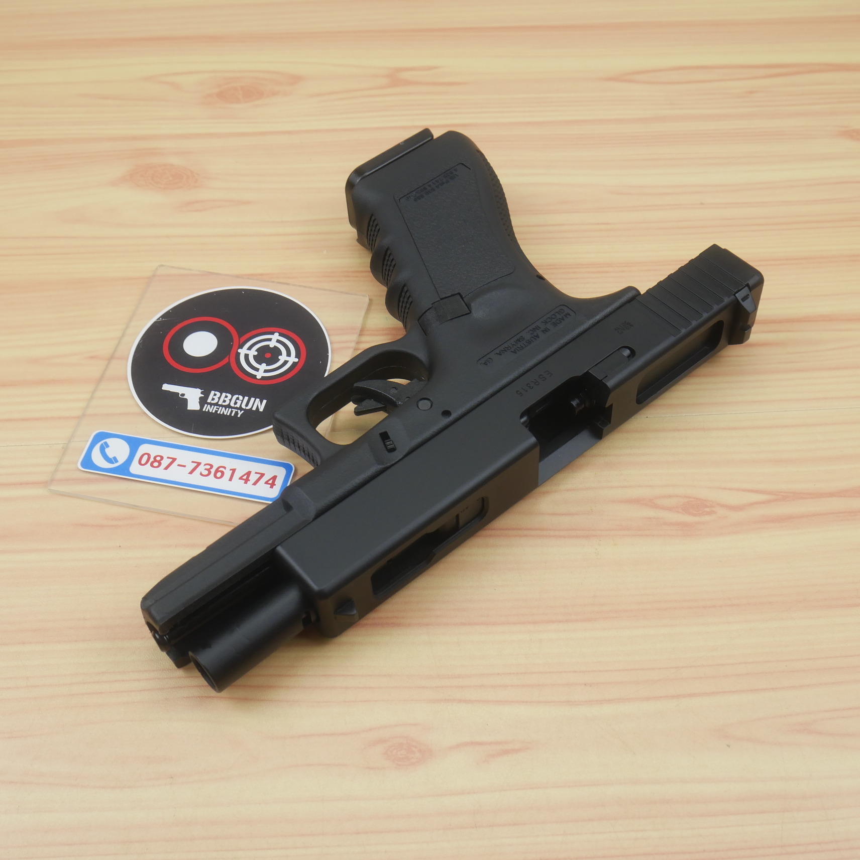 บีบีกันอัดแก๊ส Army Armament R18 Glock 18C Gen3 สีดำ BB GUN