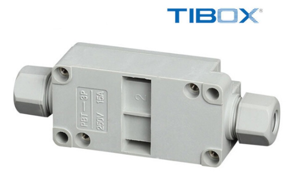 PBT-4P Terminal Block Box IP66 Size : 60x40x24 mm. TIBOX