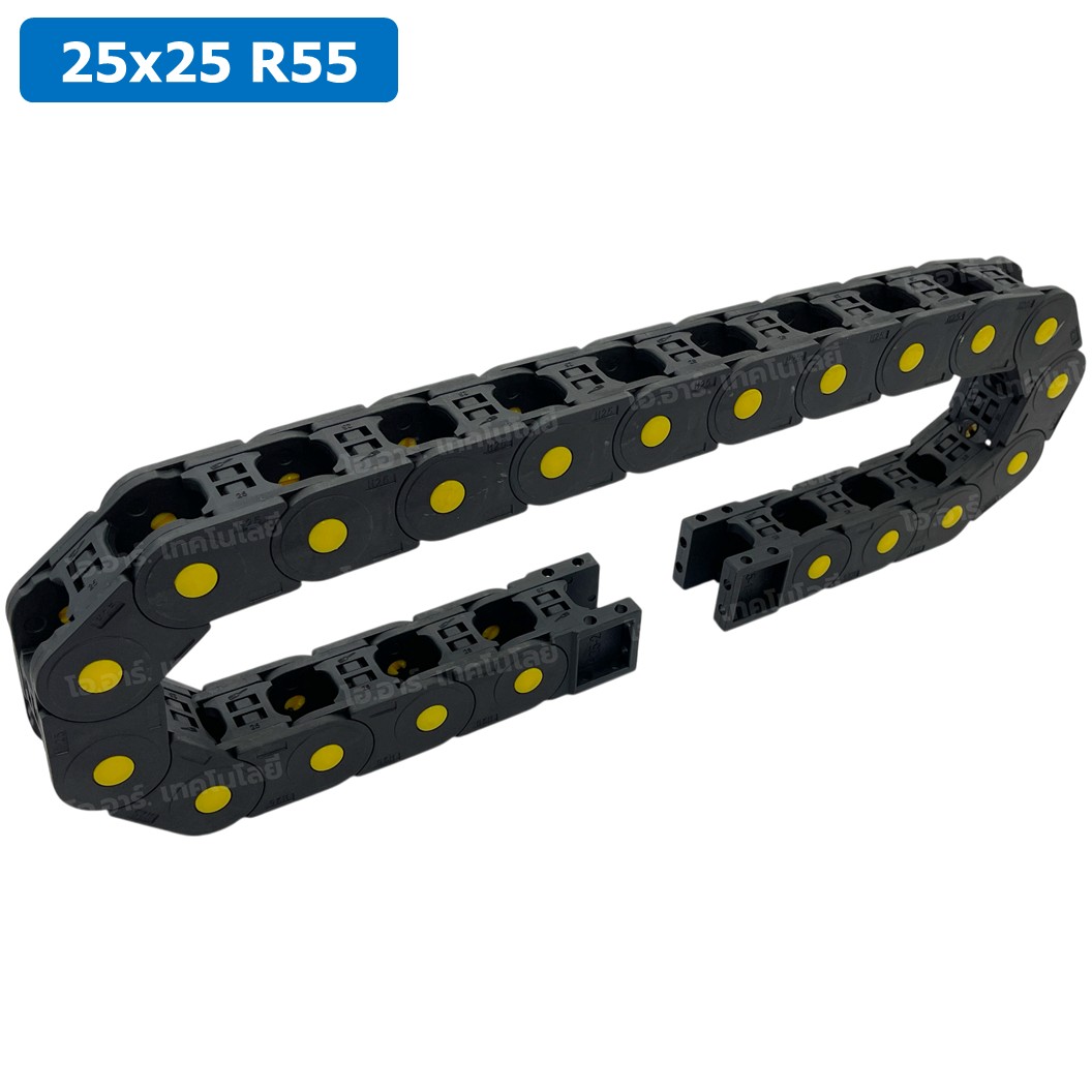 DC-25x25 R55 รางกระดูกงู รางสายไฟ 25x25x1000mm Drag chain engraving machine รางกระดูกงูร้อยสายไฟ Cable Dragchain รางร้อยสายไฟ