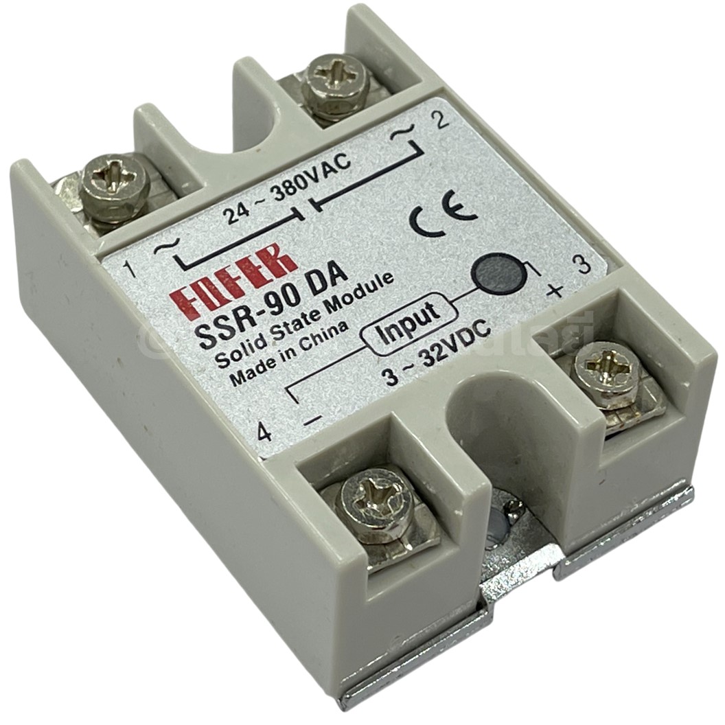 SSR-90DA 90A โซลิดสเตทรีเลย์ Solid State Relay SSR-90 DA (Input 3-32VDC, Output 24-380VAC 90A) รีเลย์แบบไร้หน้าสัมผัส