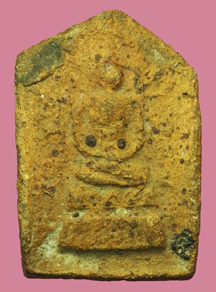 ขายแล้ว*37844 พระพุทธข้างยันต์ หลวงปู่ทอง วัดราชโยธา เนื้อดิน 9.1