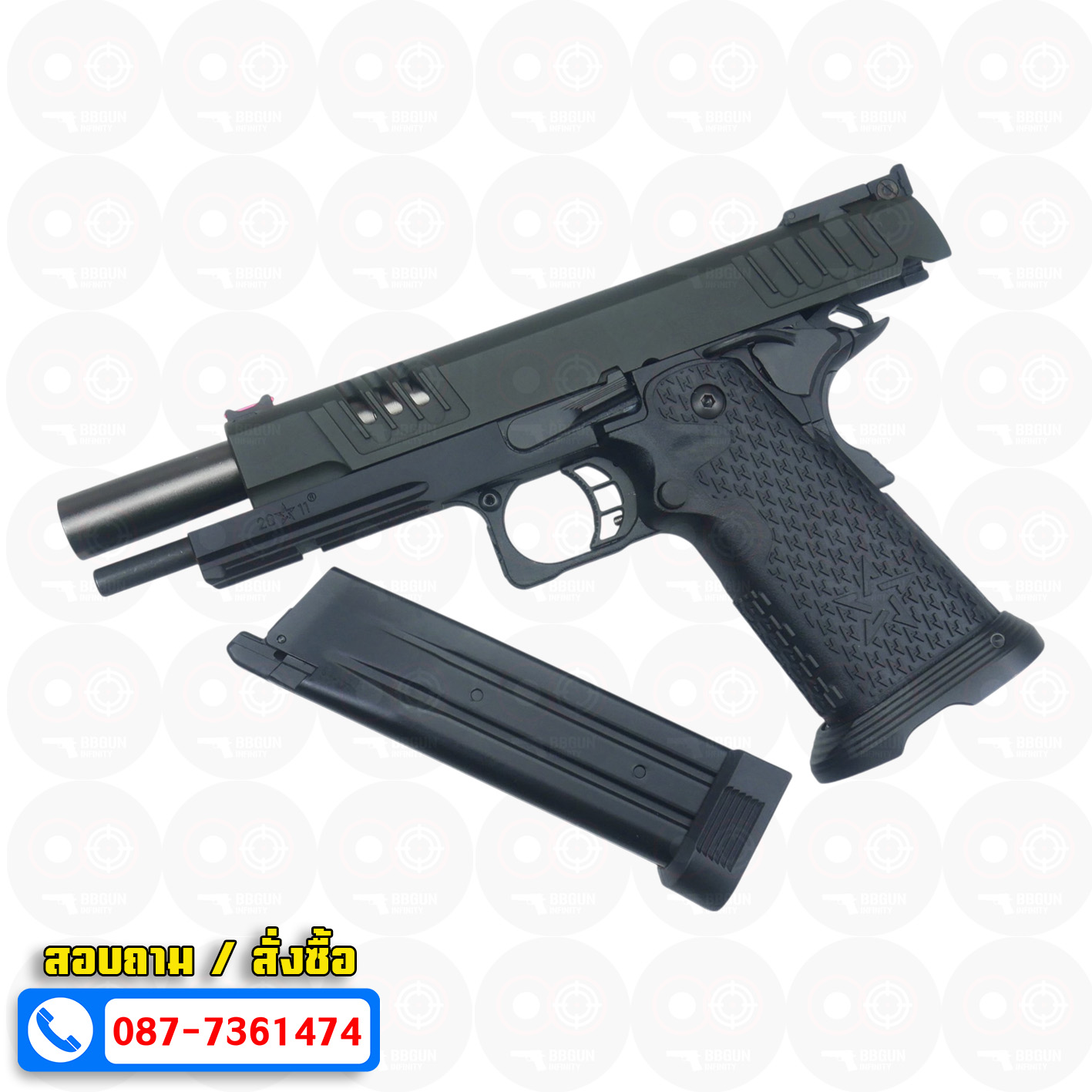 ปืนบีบีกันอัดแก๊ส Army Armament R611 STACCATO XL 2011 BB GUN
