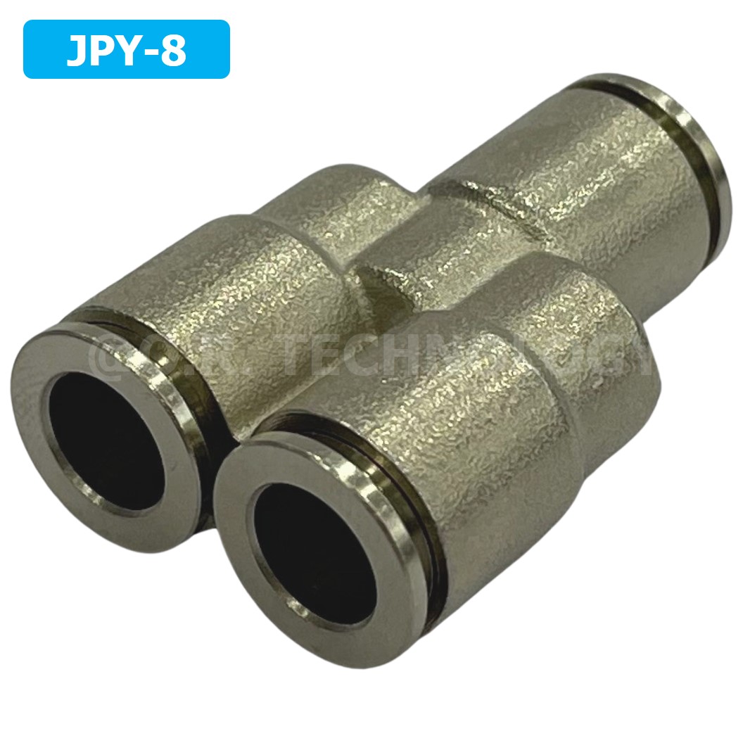 (1ชิ้น) JPY-8 ข้อต่อลม สแตนเลส 3ทาง ตัวY STAINLESS 3 Way Air Connector JPY Pneumatic 3 Ways Fitting ข้อต่อลมสแตนเลส สำหรับ สายลม 8x5mm