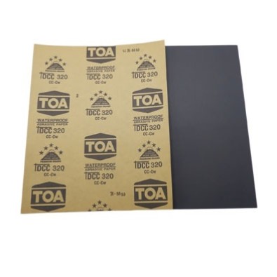 กระดาษทรายขัดน้ำ TOA TDAA เบอร์ 320 (60 แผ่น ราคารวมแวท) ขัดเหล็ก หยาบ ขัดโป๊วสี