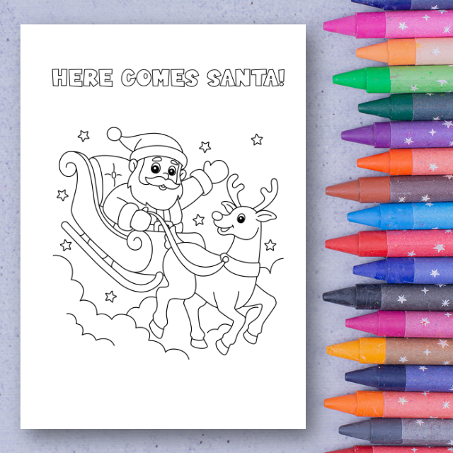 สมุดระบายสีคริสต์มาส (Christmas Coloring Book 2) พร้อมคำพูดวันคริสต์มาส