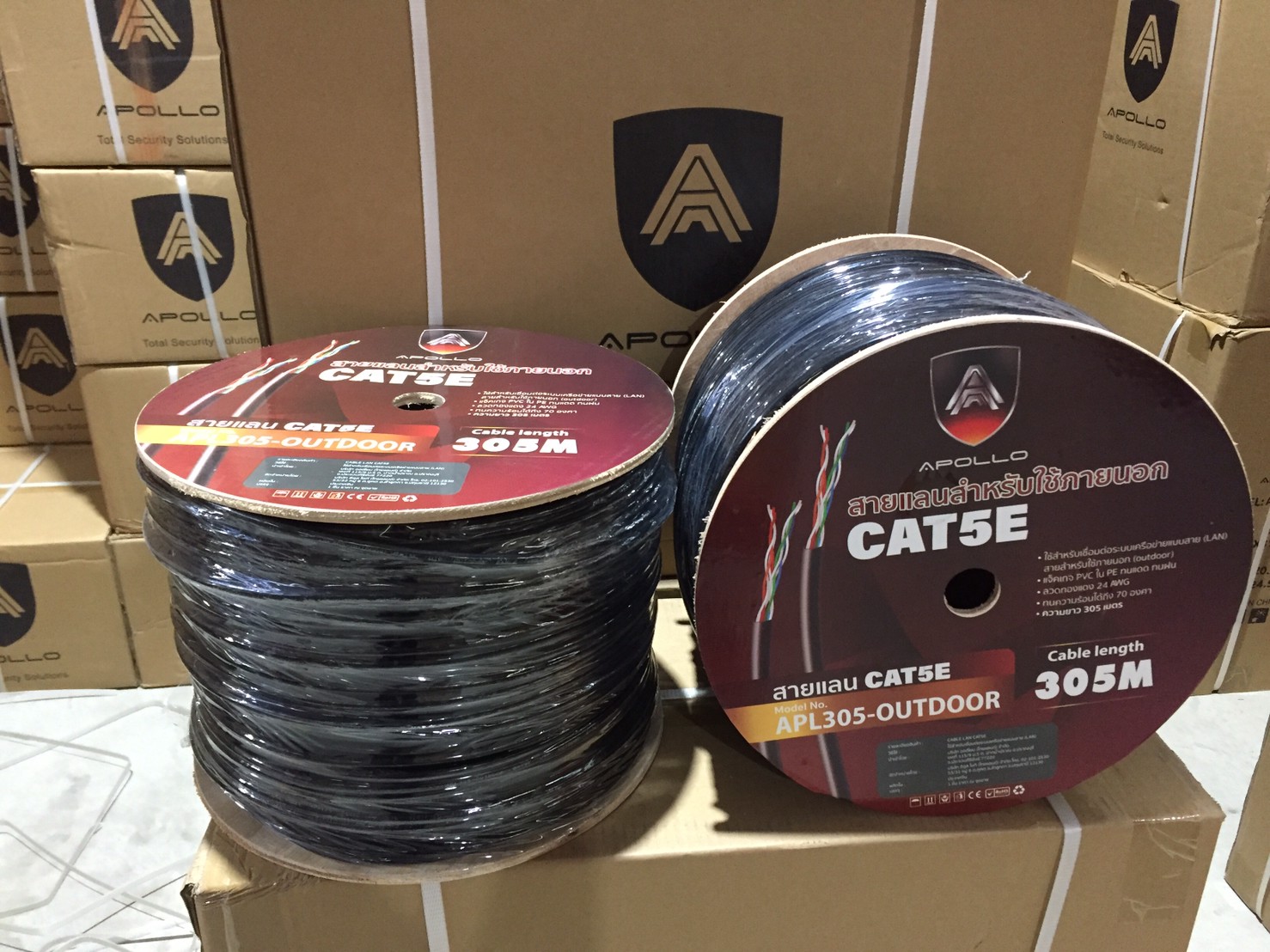Apollo สายLAN CAT5E UTP รุ่น APL305-OUTDOOR 305M.