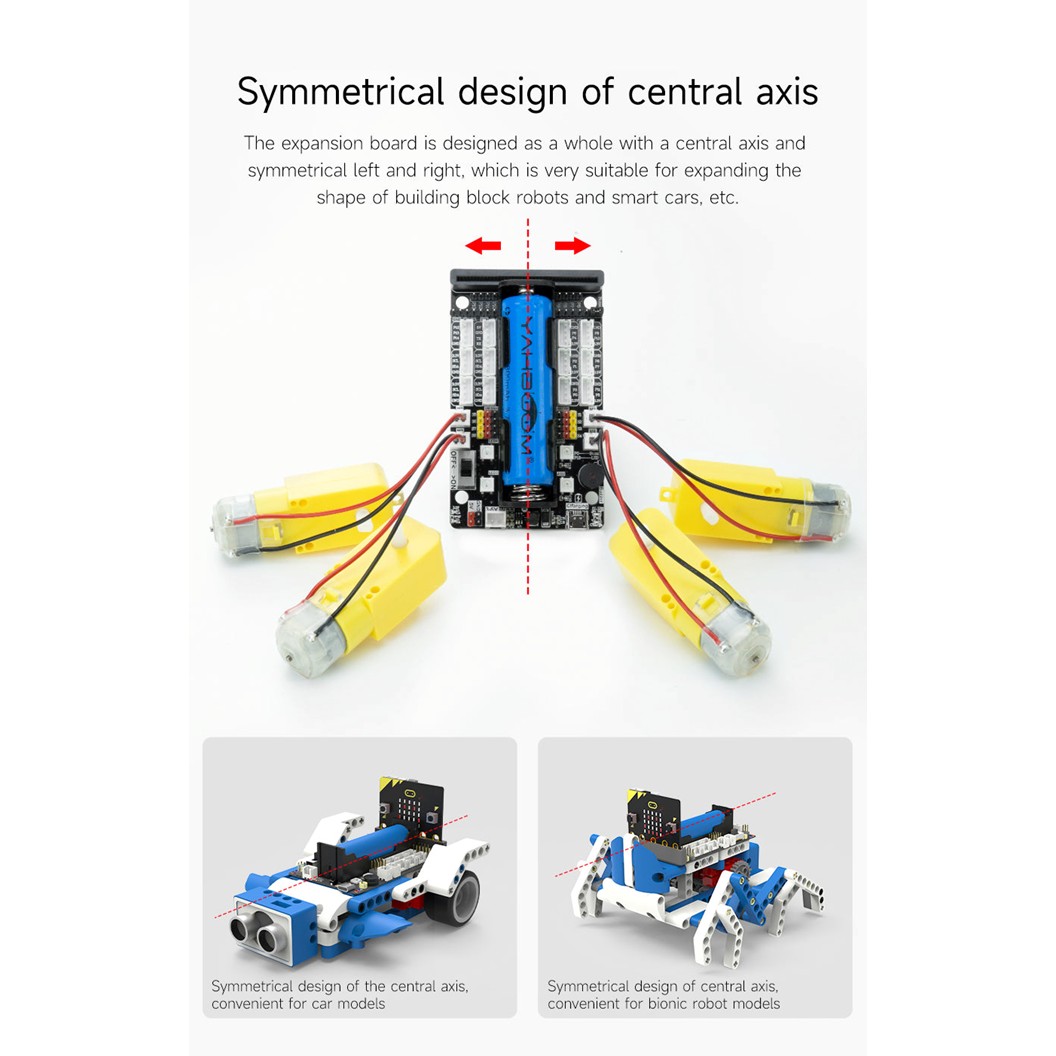YB-009 (ไม่รวมไมโครบิต) Yahboom บอร์ดขยายขาไมโครบิต Super:bit V2.0 Expansion board for BBC Microbit บอร์ดขยายขา บอร์ดเสริม Superbit V2.0 micro:bit