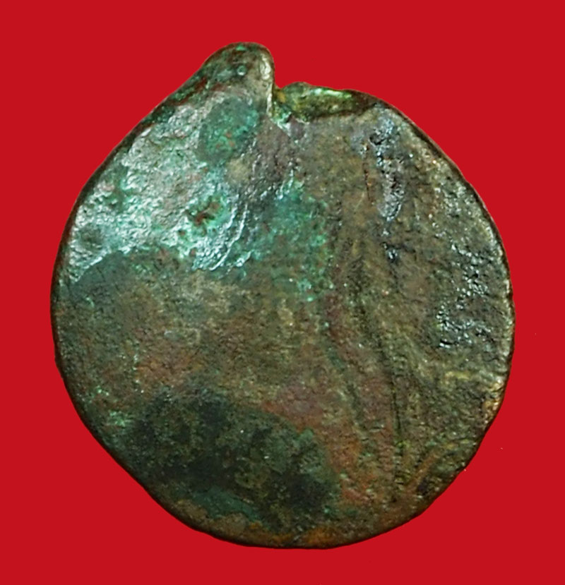 ขายแล้ว*35888 เงินอาณาจักรฟูนัน ยุค พ.ศ. 600- พ.ศ. 1200 เนื้อสัมฤทธิ์ (ขนาดเท่าเหรียญ 50 สตางค์ในหลวงรัชกาลที่ 10)