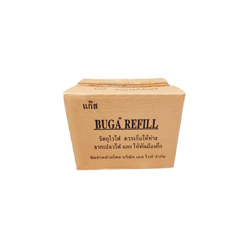 แก๊สกระป๋อง BUGA FLAME GAS ขนาด 375 ml. (12 กระป๋อง) ขนาดใหญ่ 375 ml. = 200 กรัม ใช้เติมไฟแช็คได้ทุกขนาด พกพา คุณภาพดีกว่าแก๊สทั่วไป
