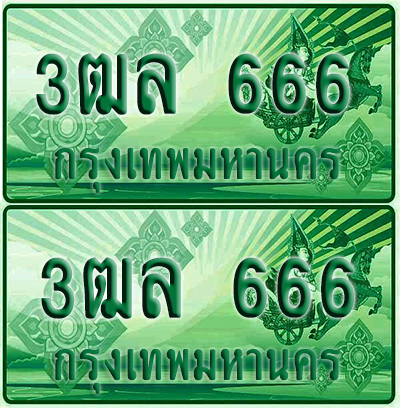 ป้ายประมูล 666 เลขรถ 3ฒล 666 กระบะแคป (6)