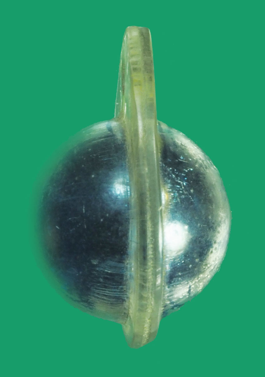 ขายแล้ว*35014 ลูกแก้วสารพัดนึก เคลือบปรอท เลี่ยมพลาสติกเก่า หลวงพ่อโอภาศี อาศรมบางมด 12