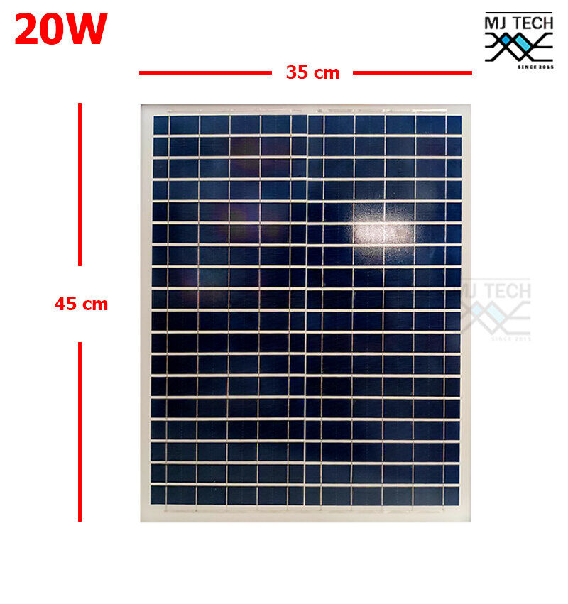 แผงโซล่าเซลล์ 18V 20W ชนิด POLY ขนาด 20W สินค้าส่งจากไทย