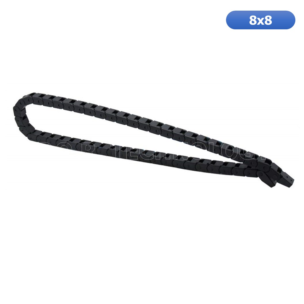 (1ชิ้น) NC029 รางสายไฟ กระดูกงู รางกระดูกงูร้อยสายไฟ Drag chain engraving machine ขนาด 8x8 R18