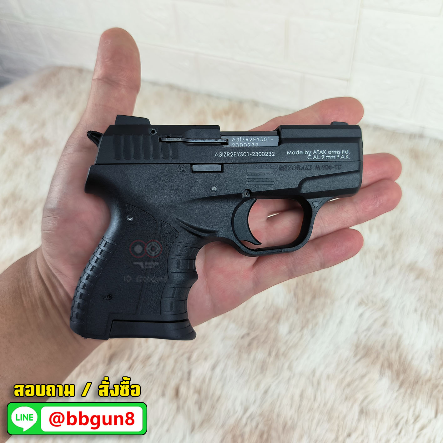 แบลงค์กัน zoraki M906 TD Smith & Wesson Blank Gun สีดำ