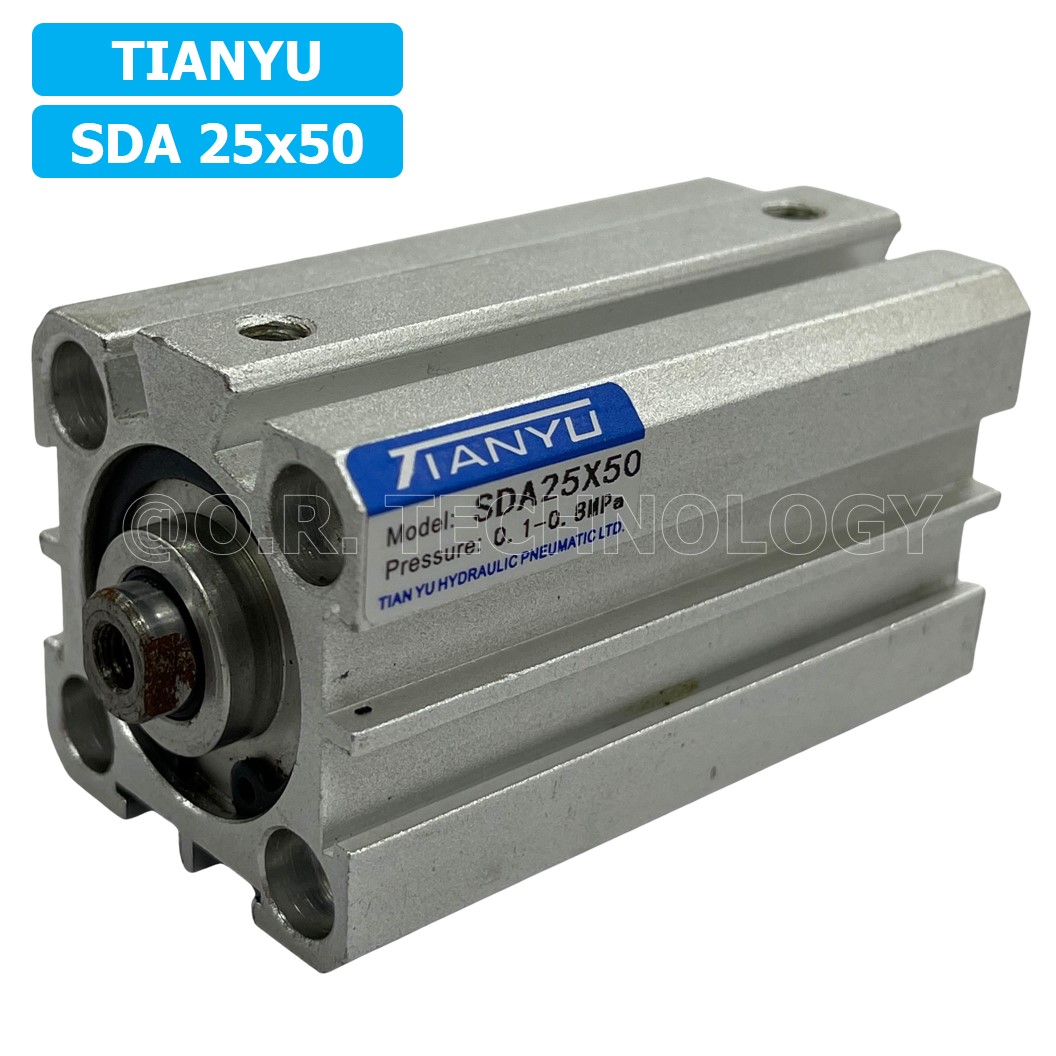 (1ชิ้น) SDA 25x50 กระบอกลมคอมแพค กระบอกลม รุ่นคอมแพค Compact Air Cylinder SDA Series แบบคอมแพค