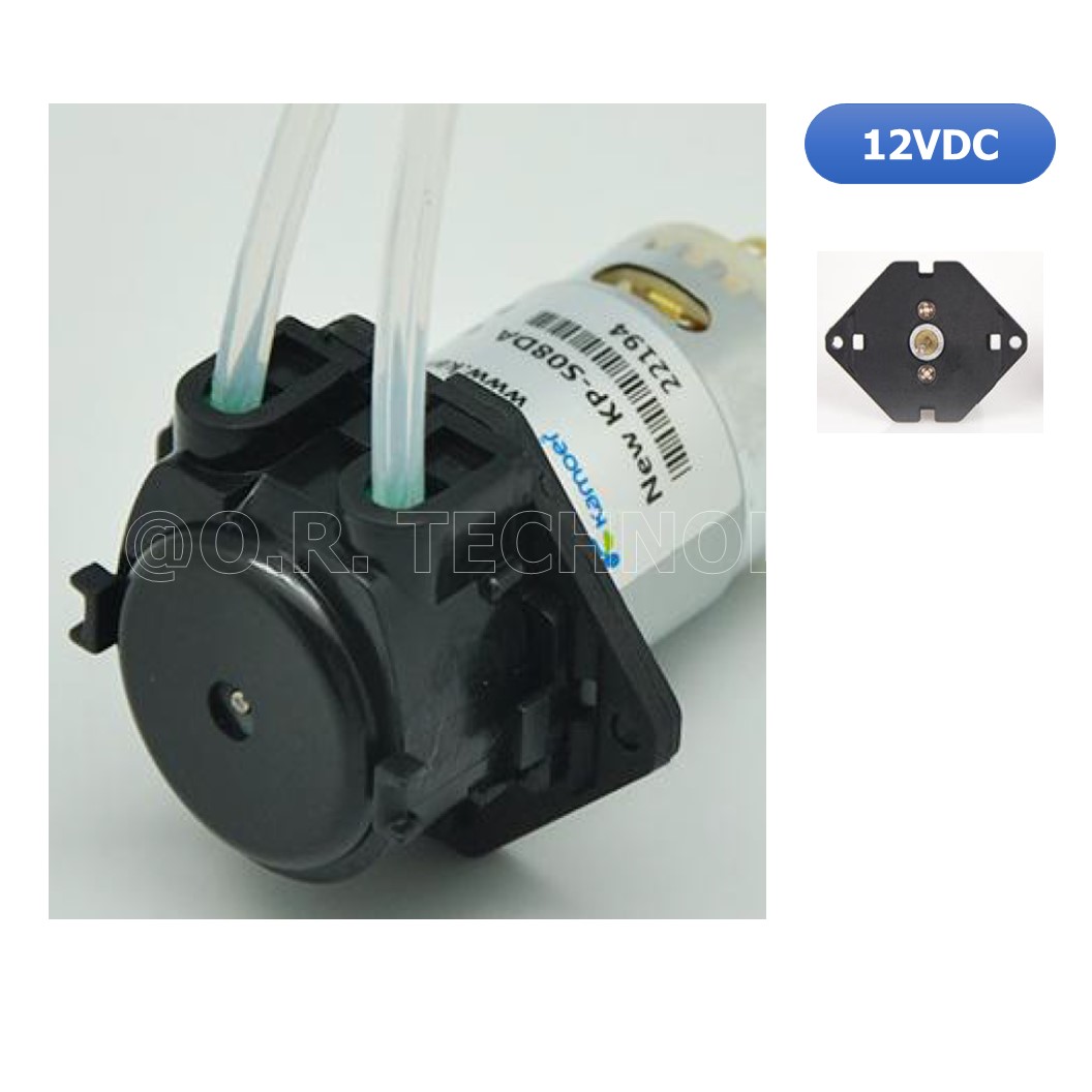 (1ชิ้น) NC461 ปั้มน้ำ ปั้มของเหลว Black 12V Silicone Tube Liquid Pump ID:3mm,OD:5mm, 19~100 mL/min