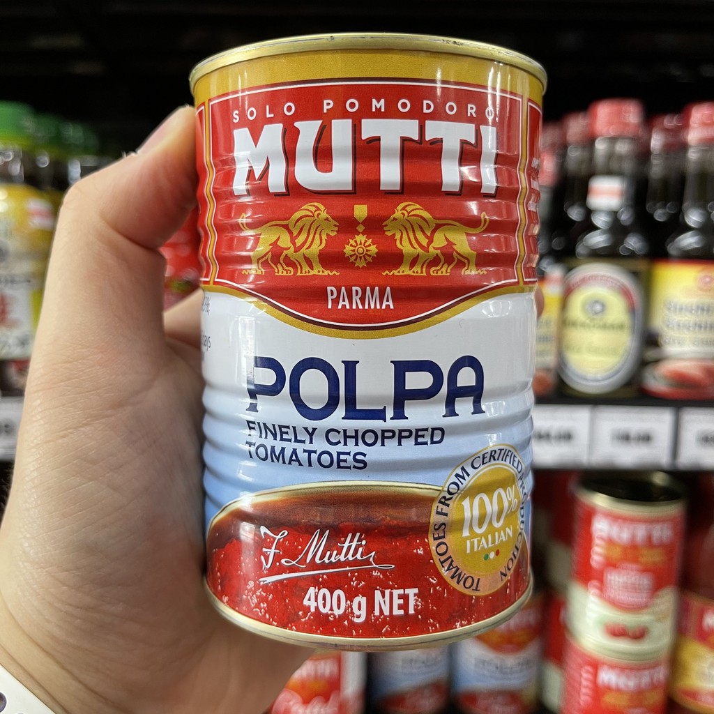 มุตติ มะเขือเทศสับละเอียด (Chopped) น้ำหนักสุทธิ 400 กรัม Mutti Finely Chopped Tomatoes 400 g.