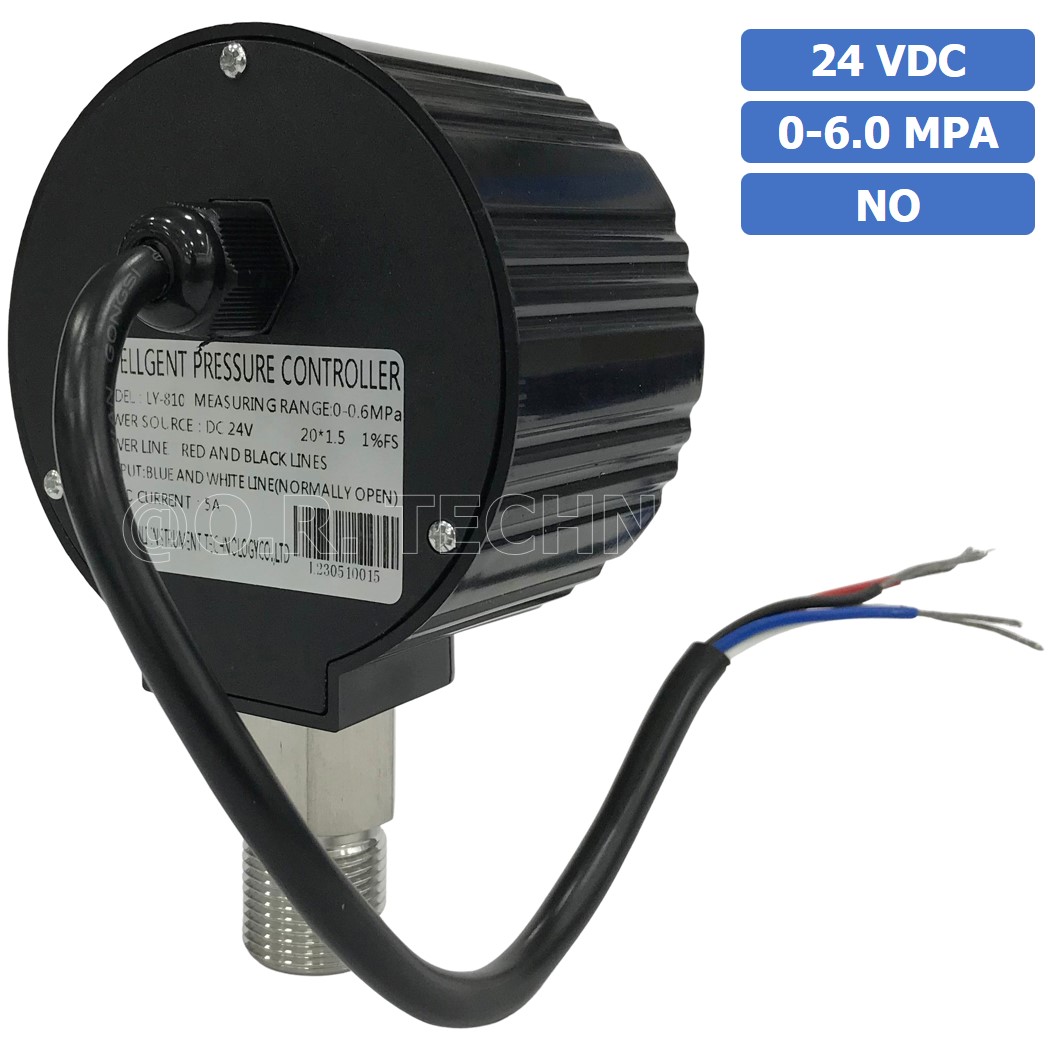 (1ชิ้น) LY-810 24VDC 6.0MPA สวิทช์แรงดันดิจิตอล เกจวัดแรงดันดิจิตอล Intelligent Pressure Controller Digital Pressure switch เครื่องวัดความดันดิจิตอล