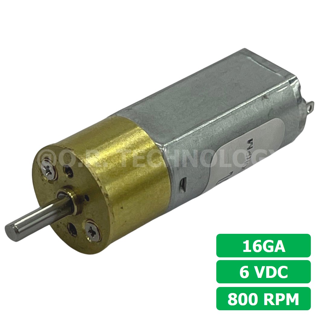 (1ชิ้น) 16GA 6VDC 800RPM มอเตอร์ มอเตอร์เกียร์ Gear Motor DC 16GA แกนขนาด 3mm D Shaft มอเตอร์ทดเฟือง มอเตอร์รถ