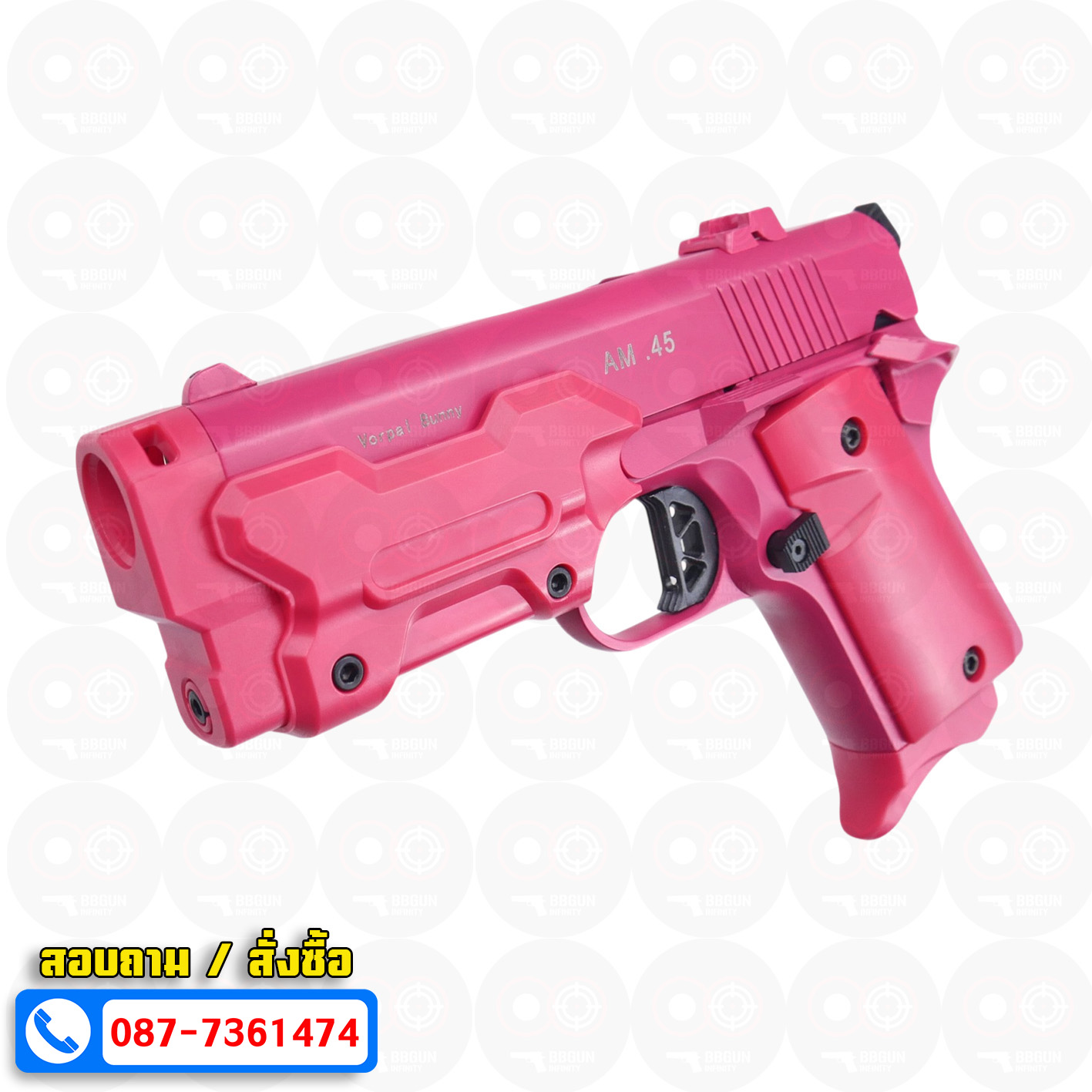 บีบีกันอัดแก๊ส DETONICS Vorpal Bunny สีชมพู - Double Bell 796-1 BB GUN