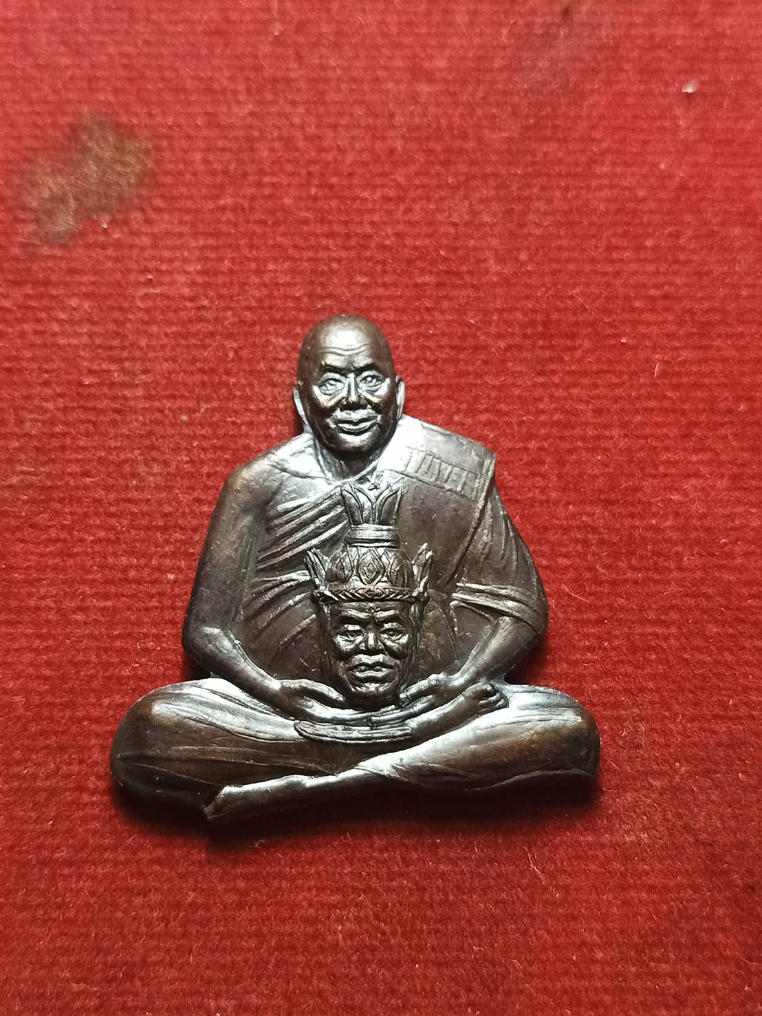 เหรียญปั้มครึ่งซีก หลวงพ่อเปิ่น วัดบางพระ จ.นครปฐม (SKU-06696)