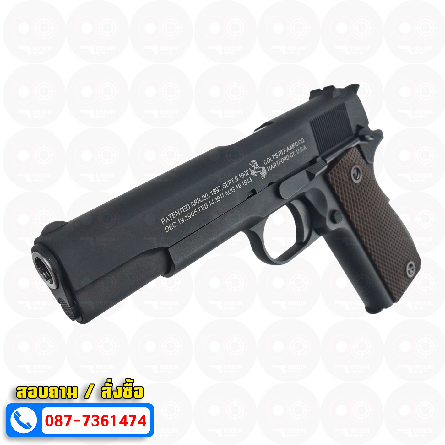 บีบีกันอัดแก๊ส WE M1911 A1 สีดำ BB GUN