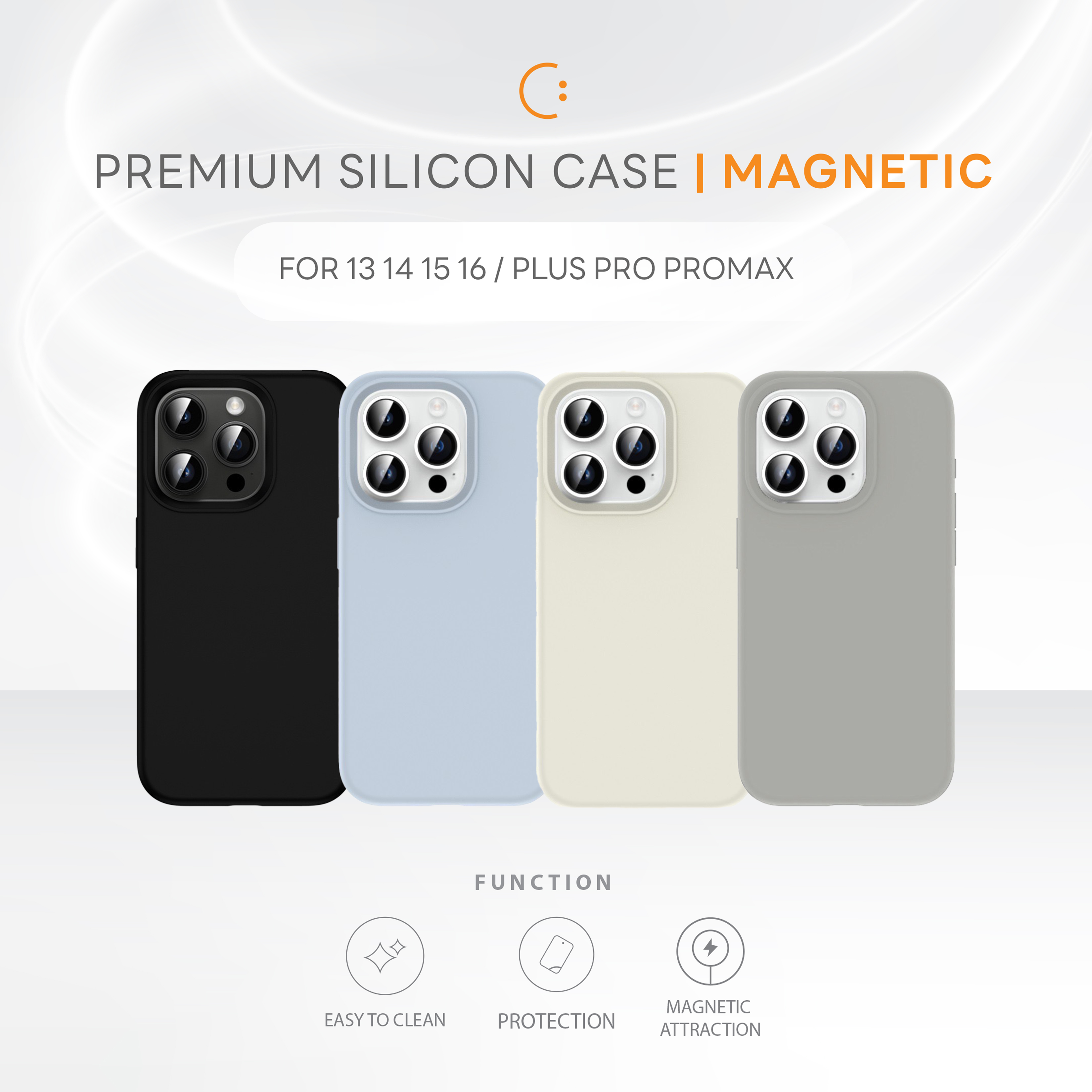 เคสไอโฟนซิลิโคนพรีเมียม Magnetic แม่เหล็ก ชาร์จไร้สาย