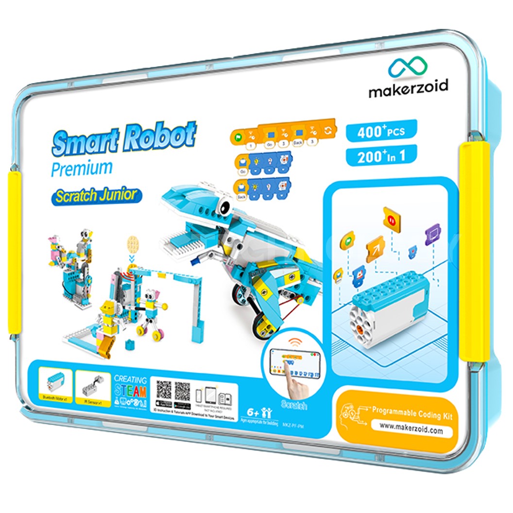 Makerzoid MKZ-PF-PM SMART ROBOT PREMIUM STEAM Educational Programmable Robot Kit ชุดเรียนรู้ ตัวต่อ เสริมทักษะ หุ่นยนต์ โรบอท Coding kit ส่งเสริมการเรียนรู้