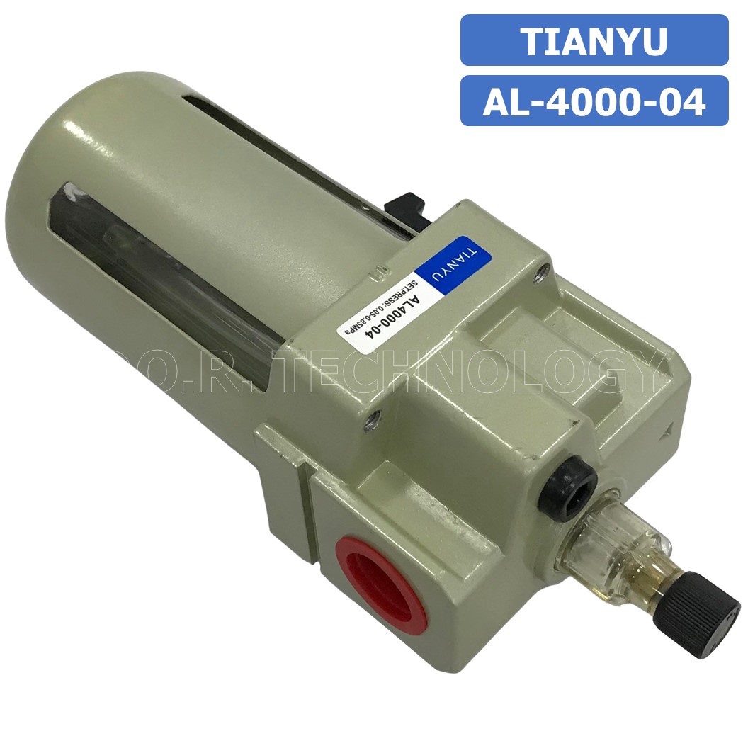 (1ชิ้น) AL-4000-04 อุปกรณ์ผสมน้ำมันหล่อลื่น ตัวผสมน้ำมัน ตัวจ่ายน้ำมันหล่อลื่น Air Lubricator Pneumatic TIANYU AL4000-04