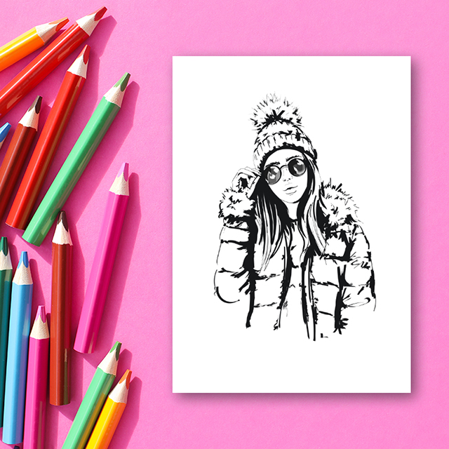 สมุดระบายสีแฟชั่น Fashion Coloring Book 2