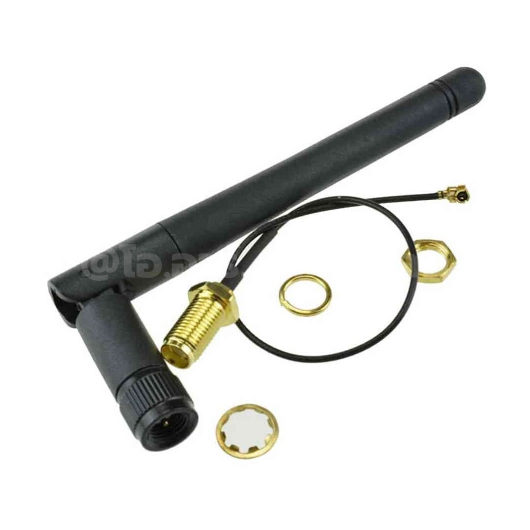 CB666 เสาอากาศ 2.4G WIFI module with IPEX to SMA Female external antenna adapter, with SMA Male antenna