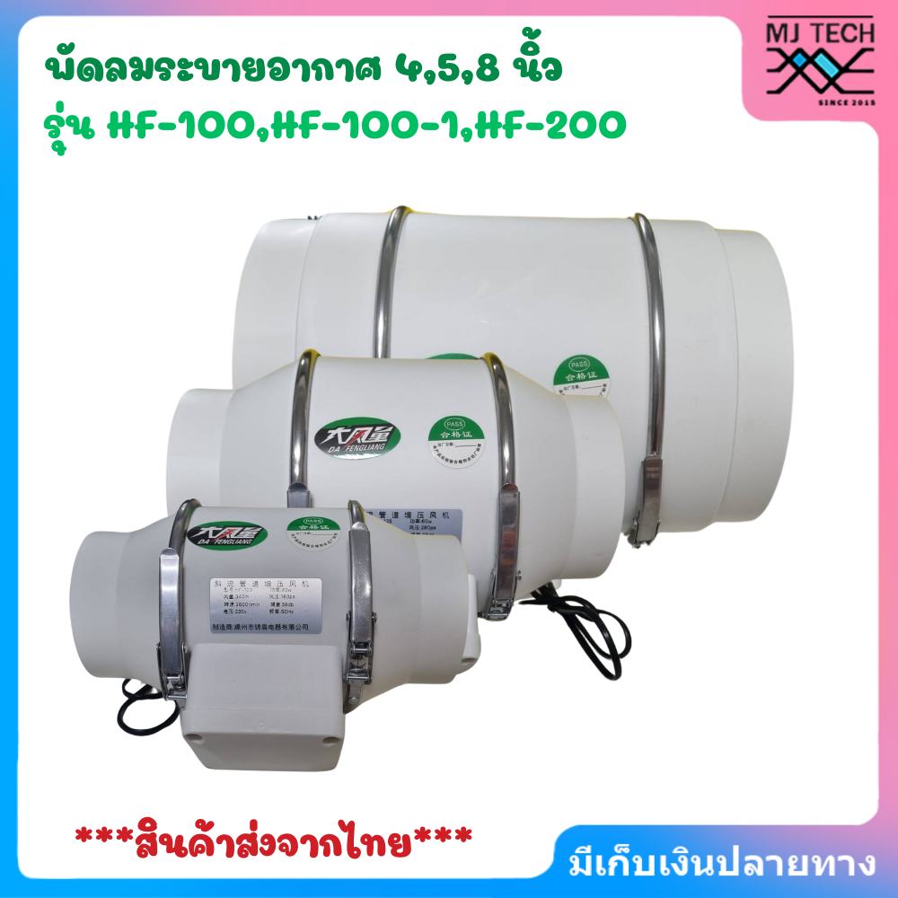พัดลมระบายอากาศ 4,5,8 นิ้ว พัดลมดูดอากาศ
