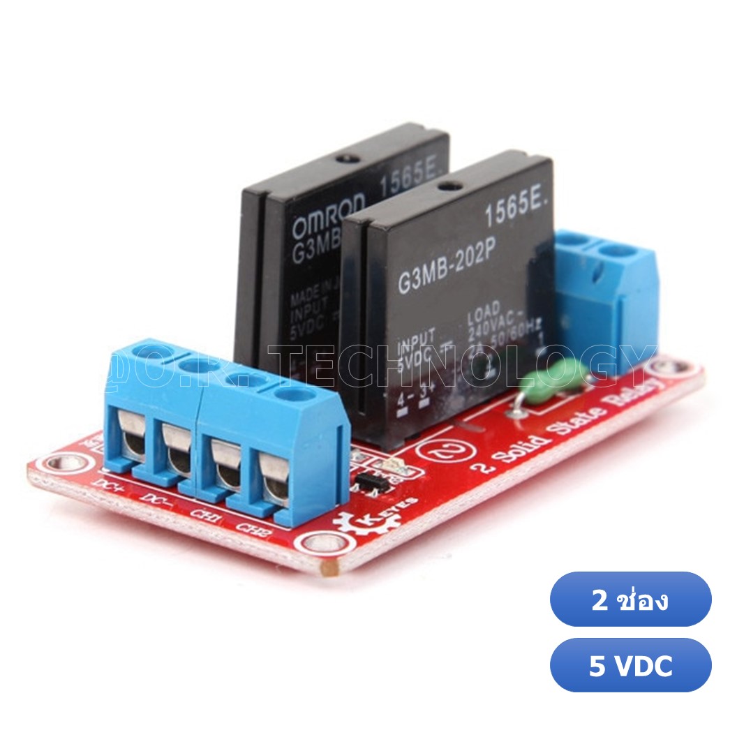 (1ชิ้น) NA168 รีเลย์ โซลิดสเตท 2 ช่อง 5VDC Low Level Solid State Relay Module