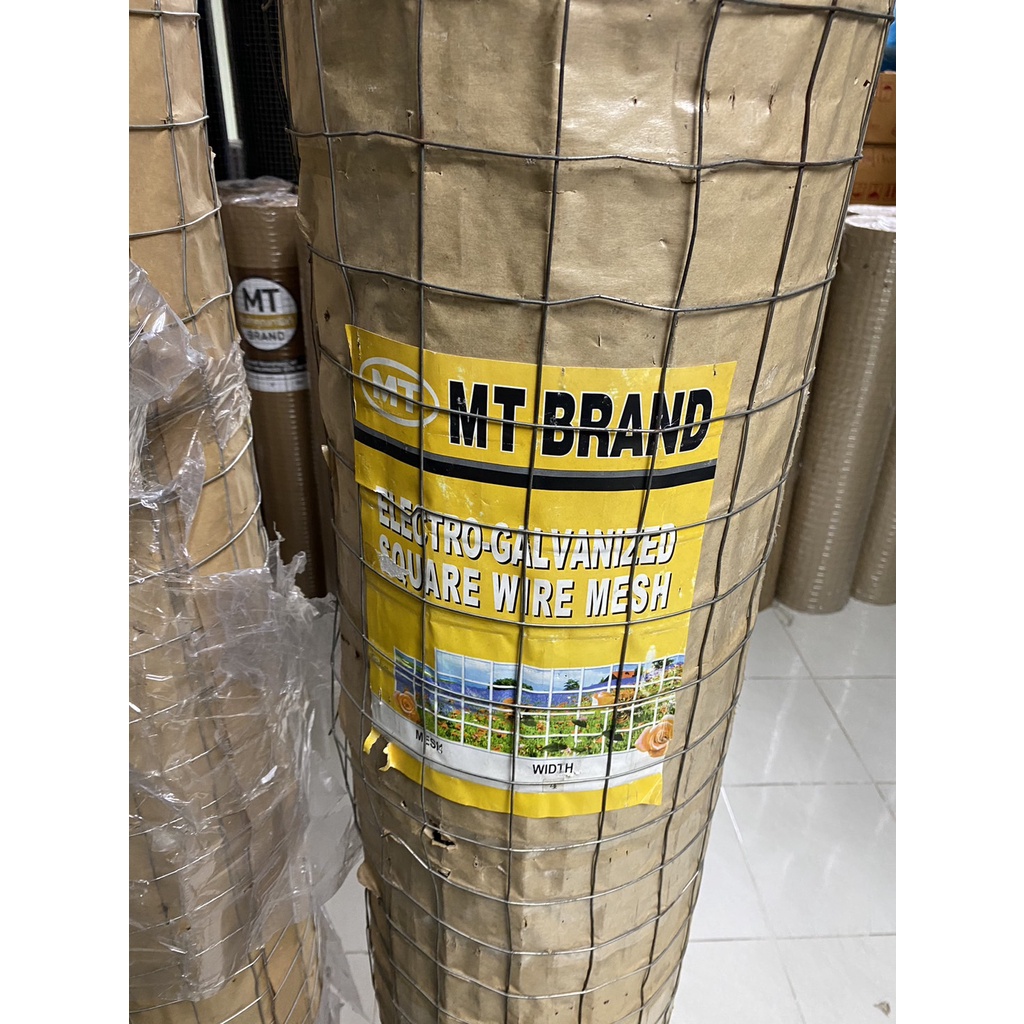 ลวดตาข่ายกรงไก่ (ราคารวมแวท) ตาข่ายสี่เหลี่ยม MT เหลือง 24 ม. #16 2x2x4 ตาข่ายกรงไก่ ร้อมรั้ว {รหัสสินค้า0102602104}