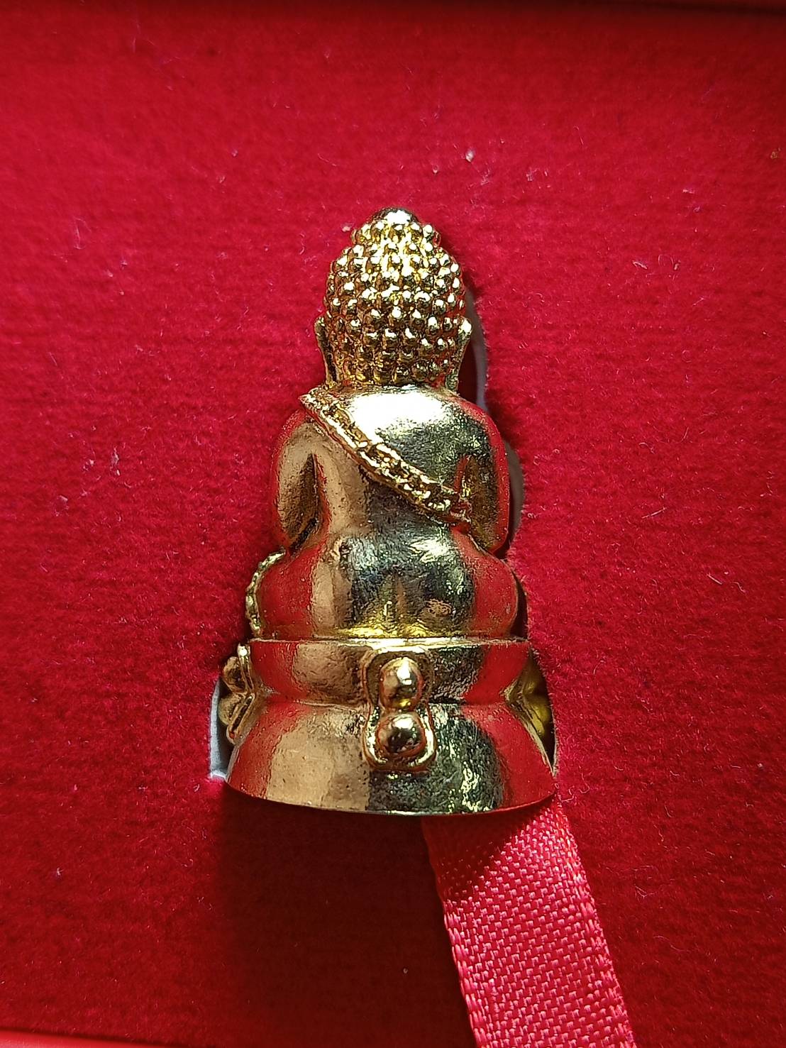 พระกริ่งโภคทรัพย์ (จีน) ขวัญถุง สมเด็จพระญาณสังวร วัดบวรนิเวศน์วิหาร กรุงเทพ พร้อมกล่อง (SKU-10635)