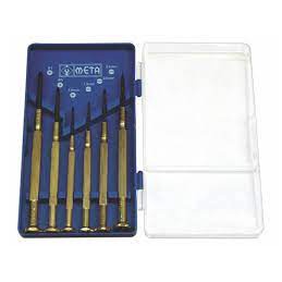 ไขควงซ่อมนาฬิกา 6 ตัวชุดทองเหลือง META (ราคารวมแวท) ไขควงมือถือ ไขควงกล้อง {รหัสสินค้า0402005101}