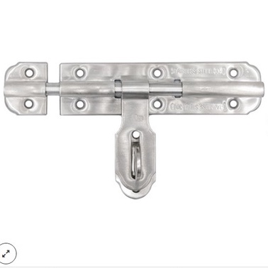 กลอนขวางสแตนเลส STP 1/2 X 4", 6" ขายส่ง(ราคารวมแวท) (กล่อง:12 ชุด) กลอนประตู กลอนสแตนเลส กลอนขวางสแตนเลสแท้ กลอนประตู กลอนขวางประตู