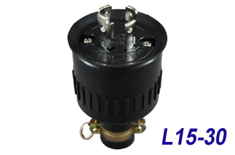 LK8432B (MH2579)Bakelite L15-30P Locking Rubber Plug 30 Amp, 250 Volt "LKEW