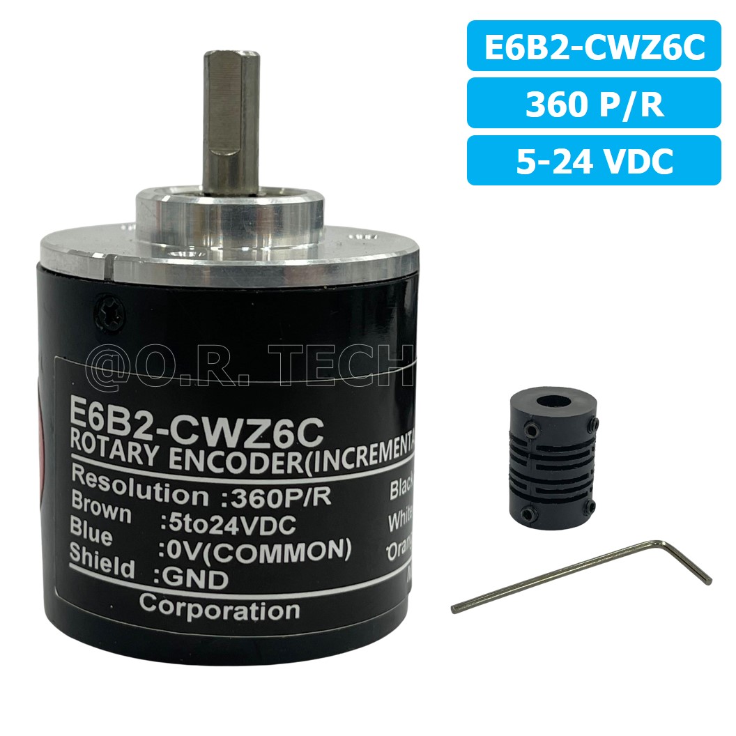 (1ชิ้น) E6B2-CWZ6C 360P/R 5-24VDC โรตารี่เอ็นโค้ดเดอร์ ROTARY ENCODER (INCREMENTAL)